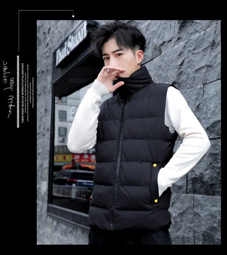 8XL Vest Coat Men 2019 Autumn Male Sleeveless Jacket Coat Winter Warm Waistcoat Padded Down Vest Men Brand MuLS Cloths Plus Size 9