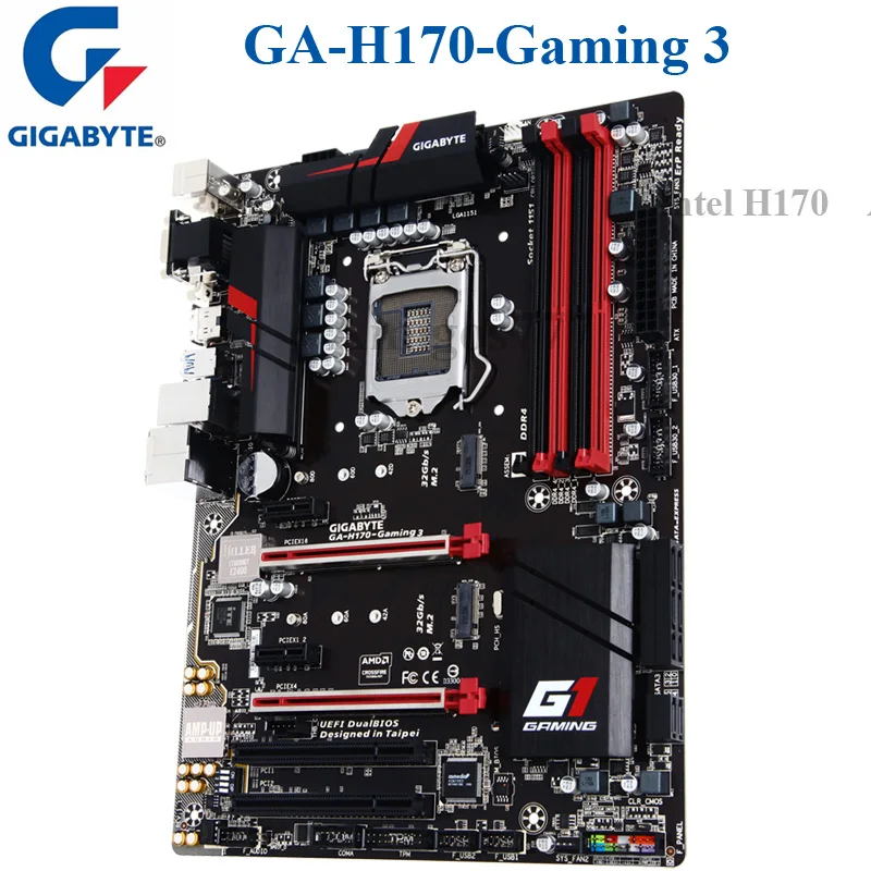 Для Gigabyte LGA 1151 DDR4 оригинальная б/у настольная материнская плата H170-GAMING 3 H170 LGA 1151H170-GAMING 3 64GB ATX Intel H170