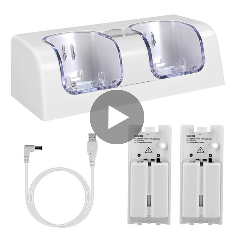 Rechargeable Battery Charger For Nintendo Wii U Wiiu Control Controller