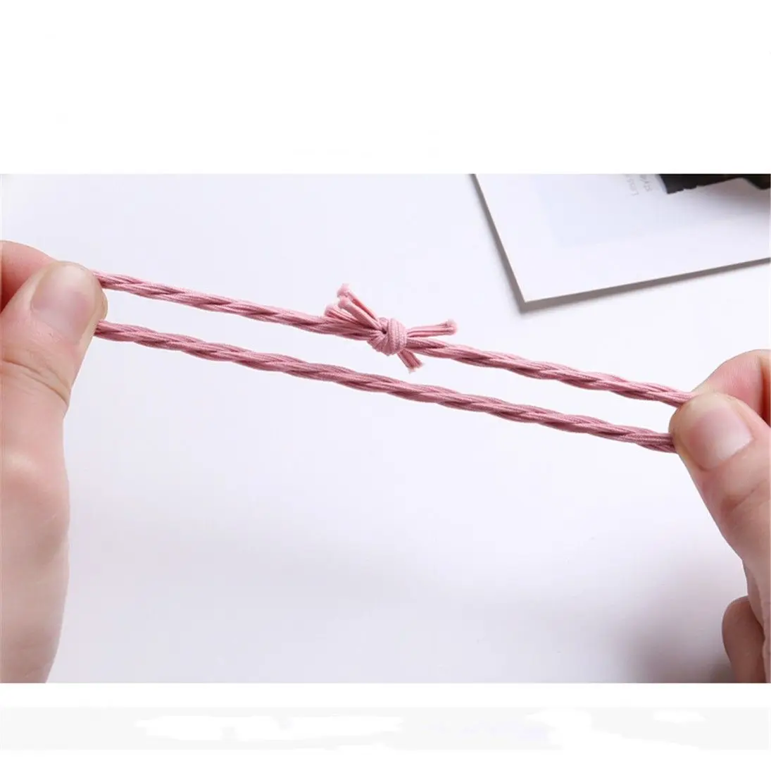 small hair clips 1Pc Concise Color Ponytail Hair Rope High Elastic Tie Hair Thick Rubber Band Hand-woven Head Rope Women Girl Hair Accessories korean hair clips