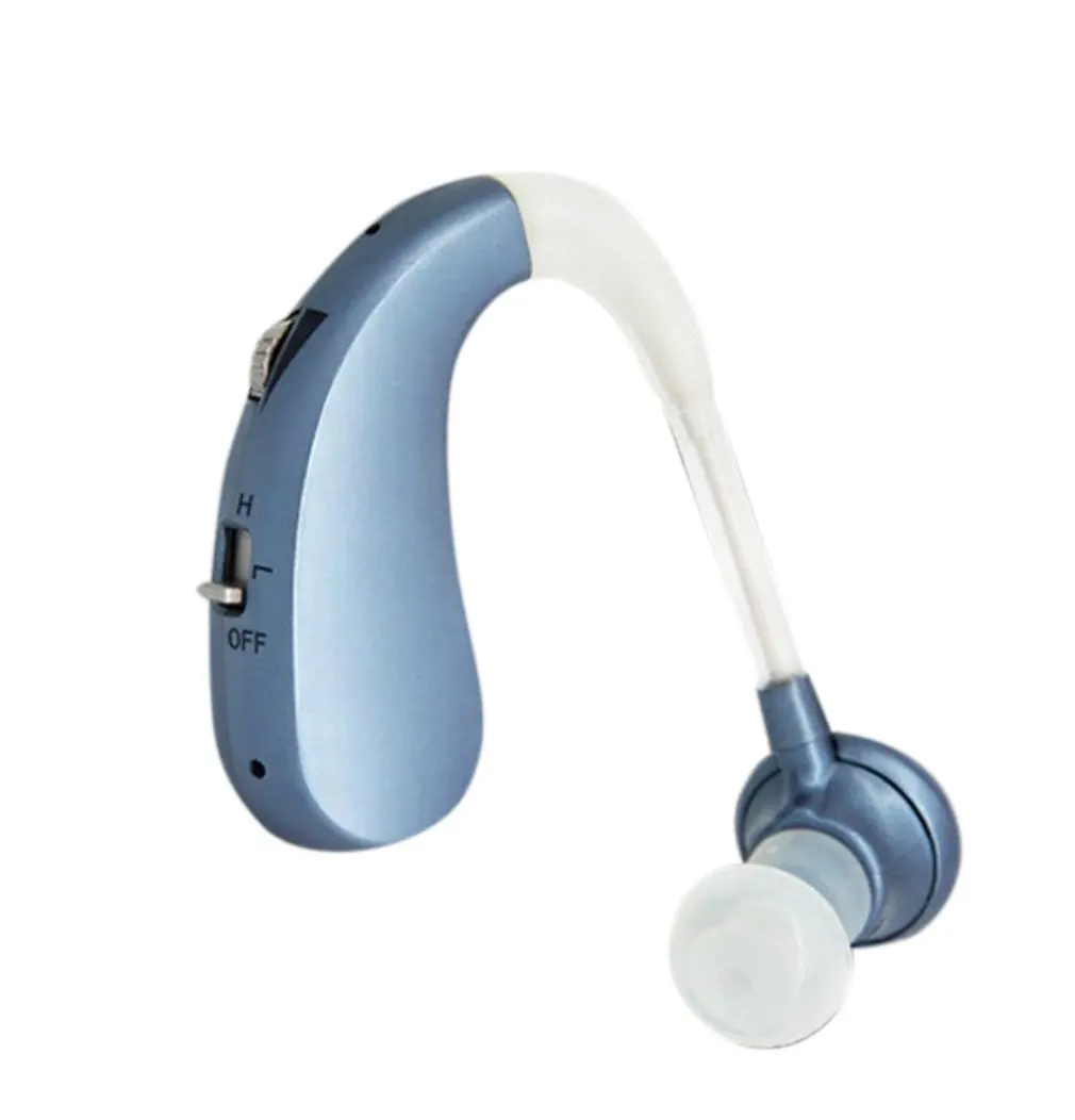 Digital Hearing Aid Rechargeable Voice Amplifier Adjustable Behind Ear Sound Intelligent Noise Reduction