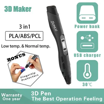 

SL-300A Low Temperature 3D Printing Pen Kids Graffiti Pen Children Funny Drawing Tool With 10M 20 Colors PLA Material