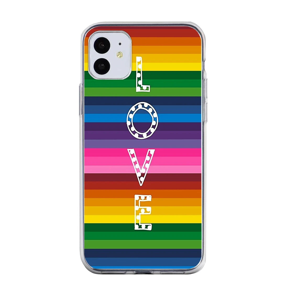 Pride нижние юбки цвета радуги телефон случае новая мода Прозрачная крышка для Iphone