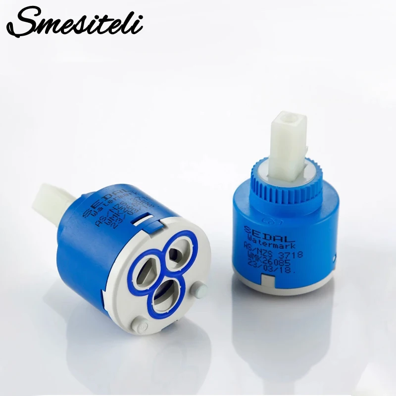 Smesiteli Ceramics Faucet Cartridges 40/35/25mm Cartridge Mixer Low Torque Faucet Accessories Spindle Flat Base Free Rotation