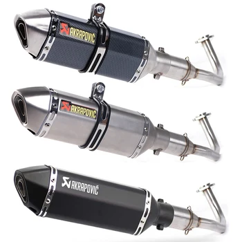 

PCX 125 150 Motorcycle Exhaust Muffler System Slip On Akrapovic Exhaust Motorcycle Link Pipe For HONDA PCX125 PCX150 2012-2016