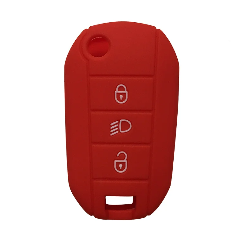 Silicone Key Case For Peugeot 208 308 3008 2008 307 508 407 Expert Rifter Partner Car Key Cover Case Fob