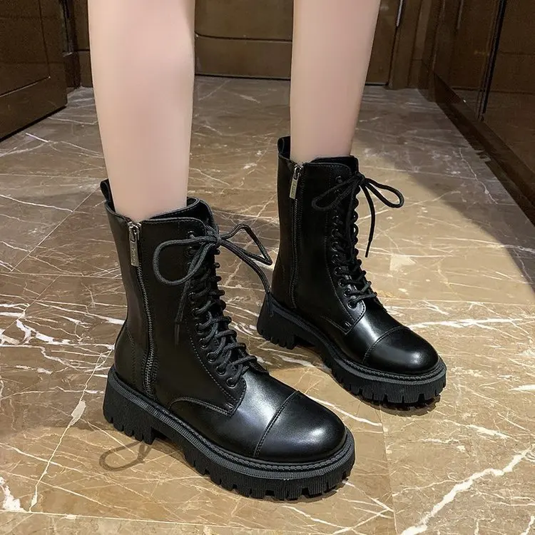 New Black Martin Boots Women's Fashion 