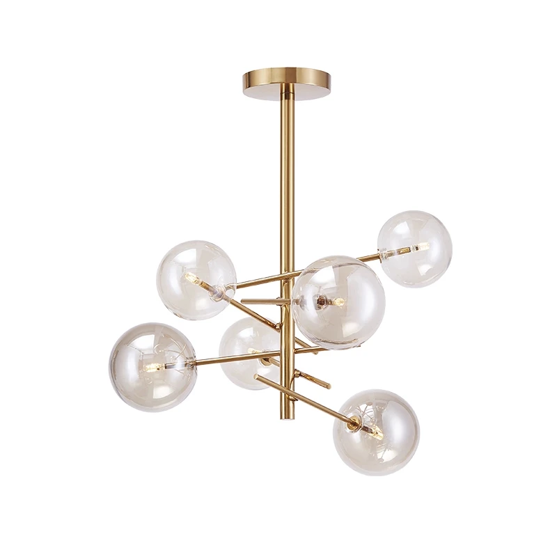 

Moyi living room chandelier designer modern minimalist American lamps glass ball creative dining room study bedroom lamp
