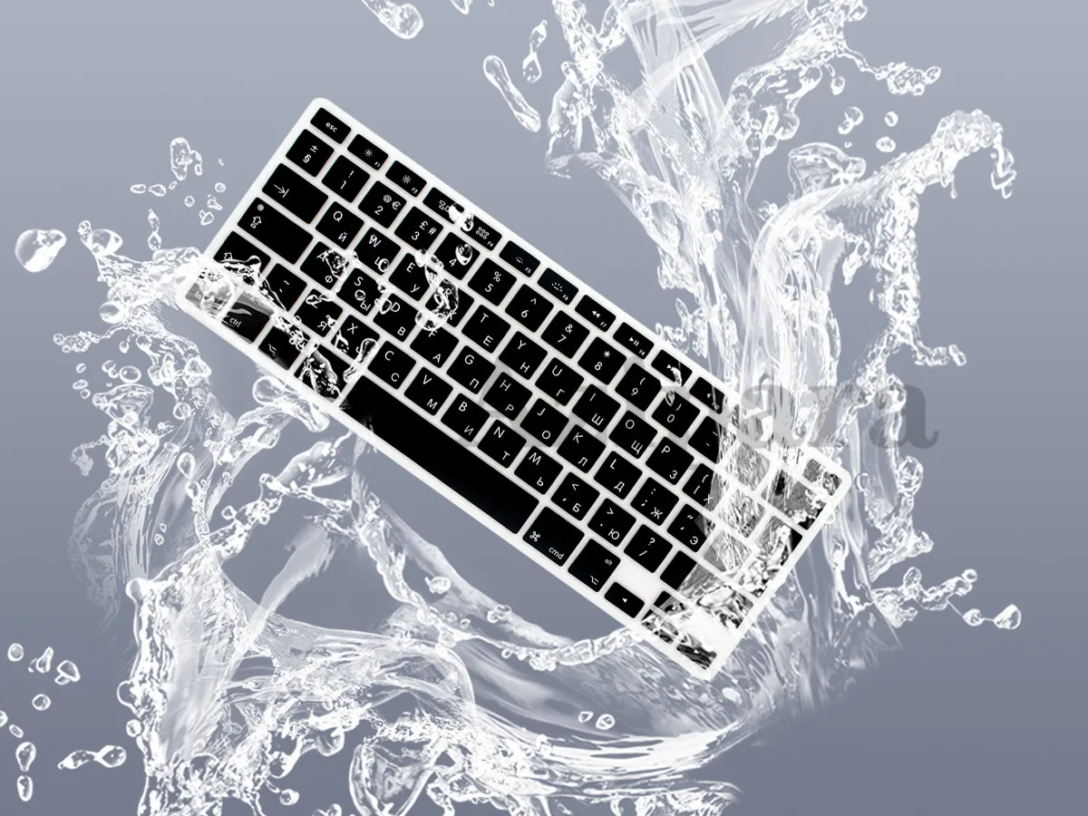 Tampa Macia do Teclado do Silicone para Macbook Air Russo ue Eua 13 15 14 16 2023 2023 m1 A2337 A2338 A2442 - Imagem 2