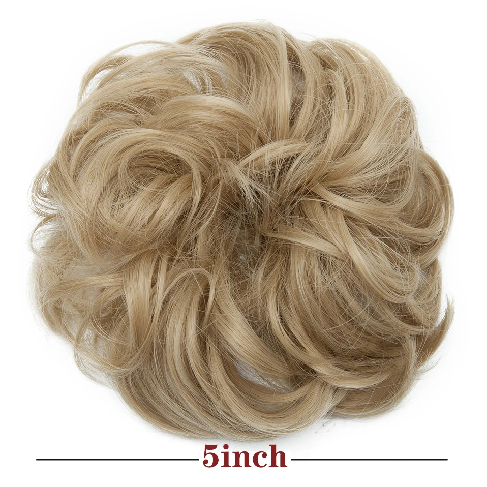 HAIRRO Synthetic Elastic Hair Scrunchie Curly Chignons Rope Natural Fake Bun Curly Clip in Ponytails Extensions hair extensions,ponytail hair extensions