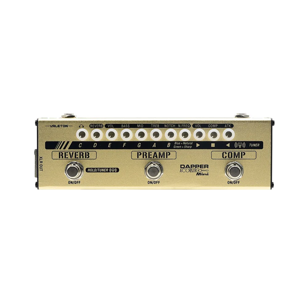 Valeton Dapper акустический мини тюнер для экранов Comp Preamp Reveb Cab Sim модуль гитарная