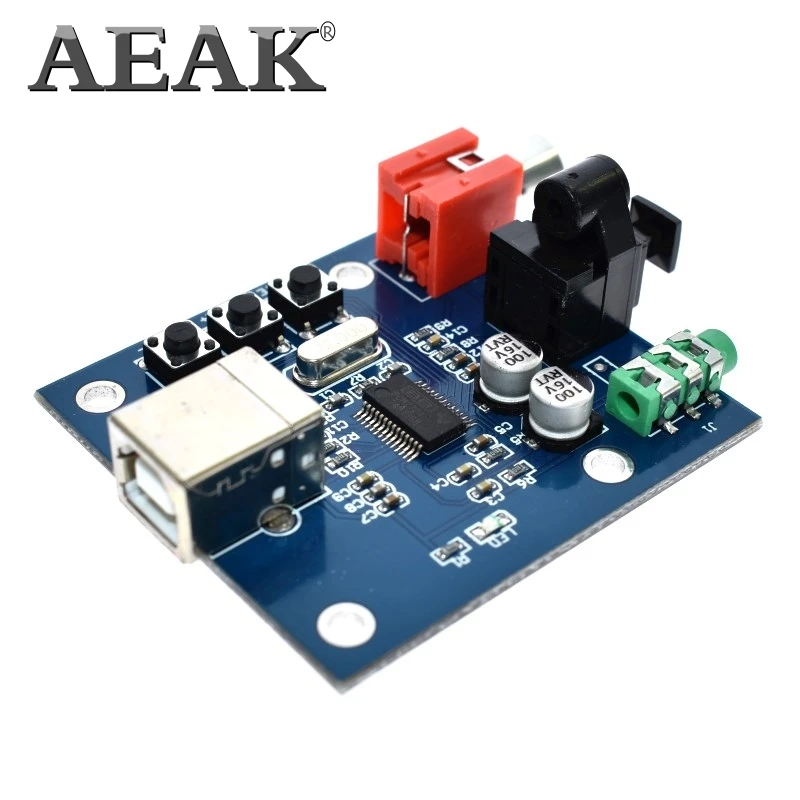 AEAK PCM2704 USB DAC USB мощность волоконно-оптический коаксиальный аналоговый выход для Raspberry Pi Raspbian RaspBMC Windows 7 не нужен привод