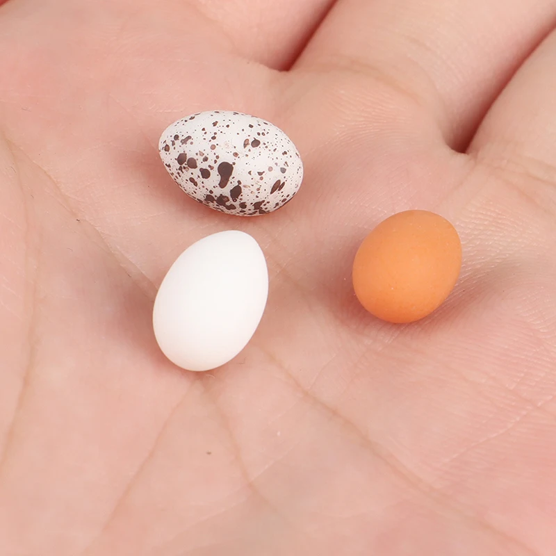 10pc Dollhouse Miniature Simulation Eggs Food Model Pretend Play Kitchen ToyXUI 