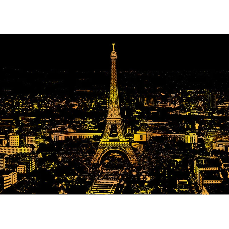 Paris BalleenShiny Дети DIY скретч картины волшебный город художественные рисунки детские развивающие игрушки Детские подарки на день рождения Аксессуары для комнаты - Цвет: Paris