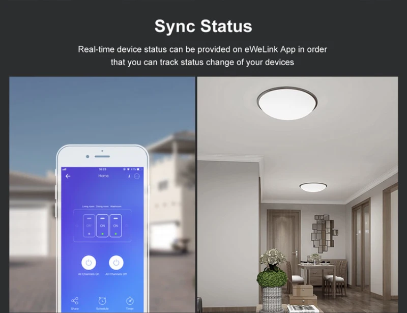 SONOFF WiFi Smart Switches Smart Home with Alexa Google Home Remote Control Smart Panel Automation Modules EU/UK/US 1/2/3 Gangs