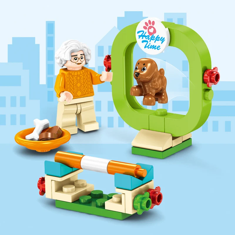 

Building Blocks 601050 Children's Scenes Street View Building Blocks Are Compatible with Bricks Small Particles patchwork