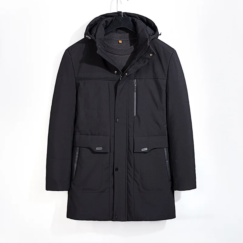 

Middle-aged And Elderly Down Jacket Male Winter Clothes 50-60-70 Years Old Grandpa Medium Length Money Men's Wear Thicken Plus