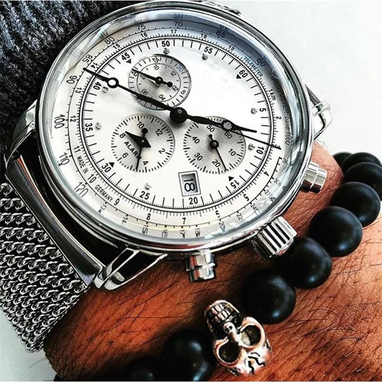 

2019 New Style Men Three-Eyed Business Casual Men's Multi-functional Watch Waterproof Watch OEM Customizable Processing
