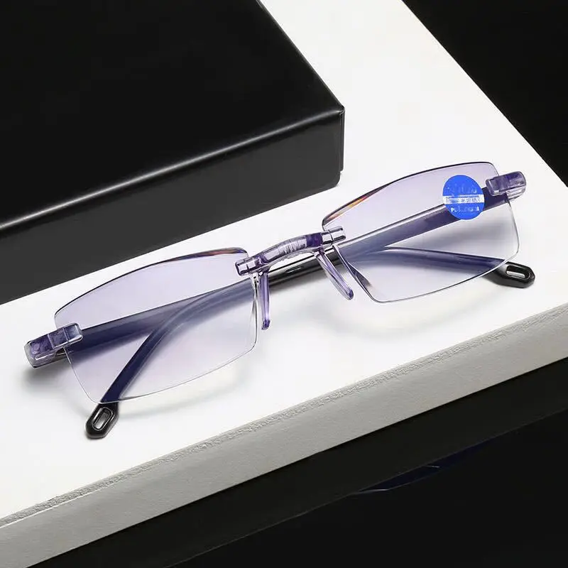 Eyewear Sapphire High Hardness Anti-Blue Progressive Far And Near Dual-Use Reading Glasses For Men Women Blue Anti Light Glasses - Image 3