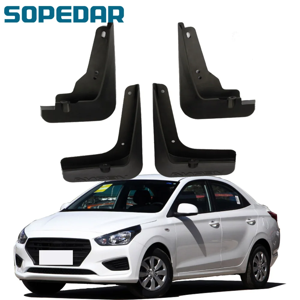 Sopedar Auto Set Molded Mud Flaps For Hyundai Accent 2016 2017 2018 ...