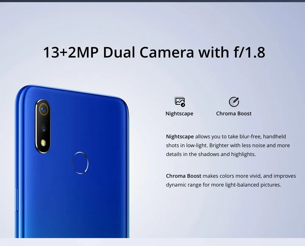 Мобильный телефон Realme 3 rmx1821, версия RU, 6,22 дюймов, 3 Гб ОЗУ, 32 Гб ПЗУ, Восьмиядерный, двойная тыловая камера, 13 МП, 2 МП, Android 9,0, 4230 мАч, мобильный телефон
