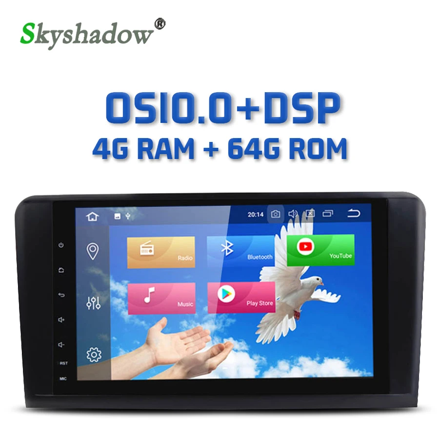 IPS DSP 9 &quotAndroid 10 0 64 ГБ Автомобильный DVD мультимедийный плеер Радио Bluetooth GPS WIFI для Benz