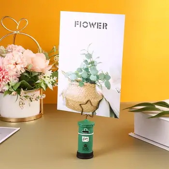 

1pc Mini Desktop Photo Clip Resin Mailbox Shape Card Holder Memo Clip Message Note Clips Desk Accessories Organizer Supplies