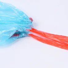 Автоматический закрывающий мешок для мусора, толстый мусор для домашнего использования, веревочный пуловер со шнурками сверху 30L, цветная пластиковая сумка