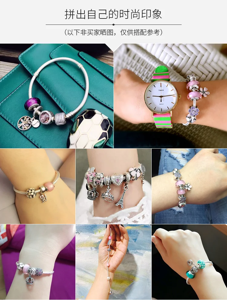 Эмалированные бусины с надписью «I Love Minnie& Mickey Hand», «Mous Love Heart», подходят для браслетов Pandora, серебро 925 пробы, ювелирные изделия DIY