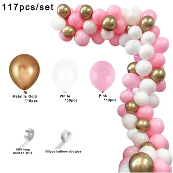 

Bridal Balloons Garland Pink Wedding Birthday Party Backdro Decoration