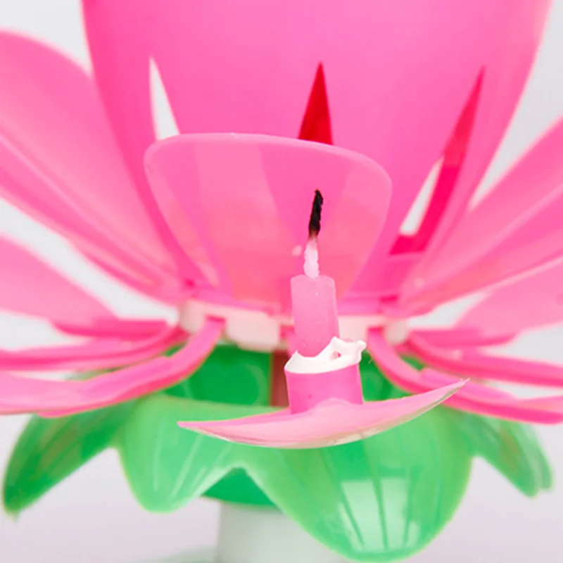 Аксессуары для украшения торта свечи DIY Lotus вращающийся 14 украшение свечей торт двойной диск с музыкальным)(краткое