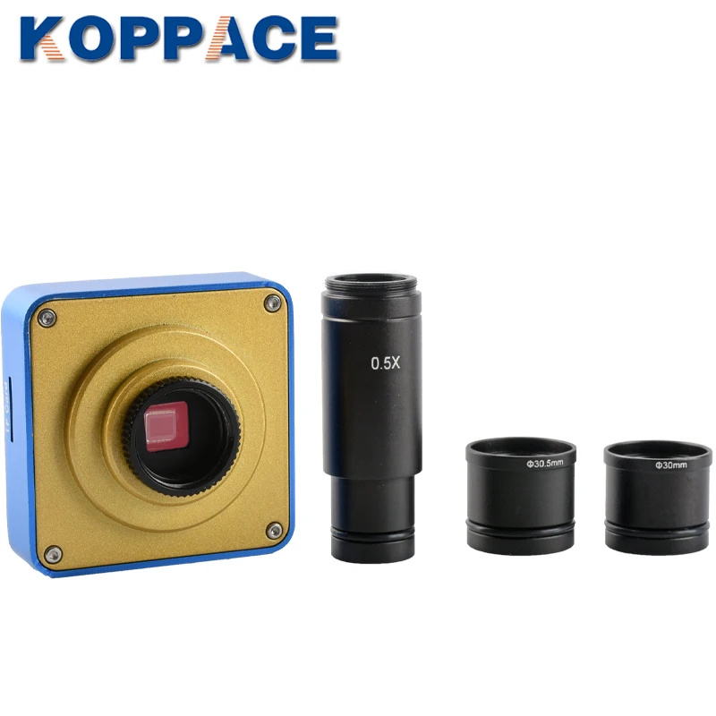  KOPPCE 38 Million PixelHDMI Microscope Camera0.5X Electronic Eyepiece232mm30mm und 305mm Adapteruse