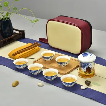 

Mini Porcelain Tea Set Cute Storage Charms Kids Teaware Teapot Coffee Accessories Crockery Portable Vintage Tazas Teaware BY50CJ