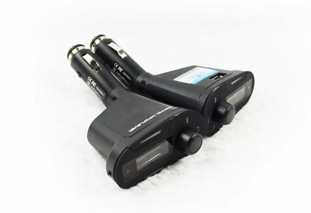Автомобильный комплект mp3-плеер аудио fm-передатчик Дистанционный USB SD карта Aux двойной выход# T2