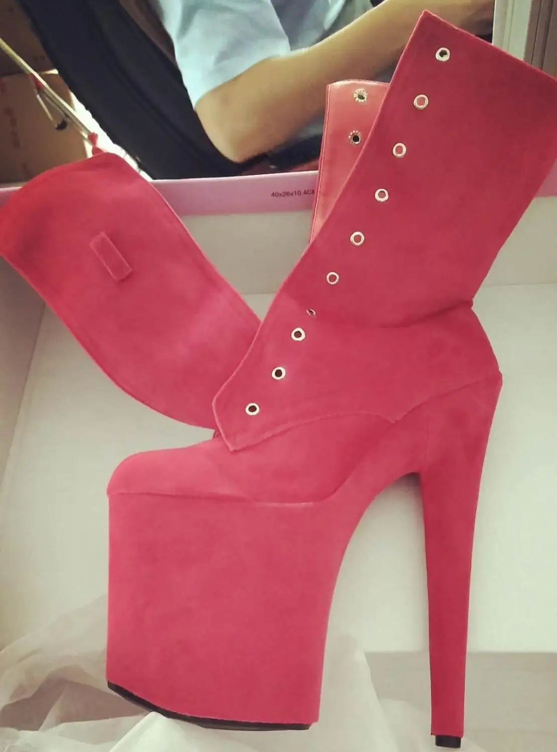 Sexy ankle boots, multi-color optional, suede bag heel, model club using 20cm high heels, pole dancing, dancing shoes