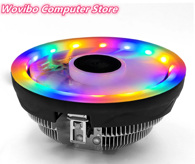 Кулер для процессора радиатор 3PIN с низким уровнем шума RGB охлаждающий вентилятор
