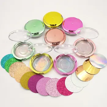 

New Lashes Packaging 20 Pcs Empty Plastic Circle Box with Tray Wholesale 25mm Mink Eyelashes