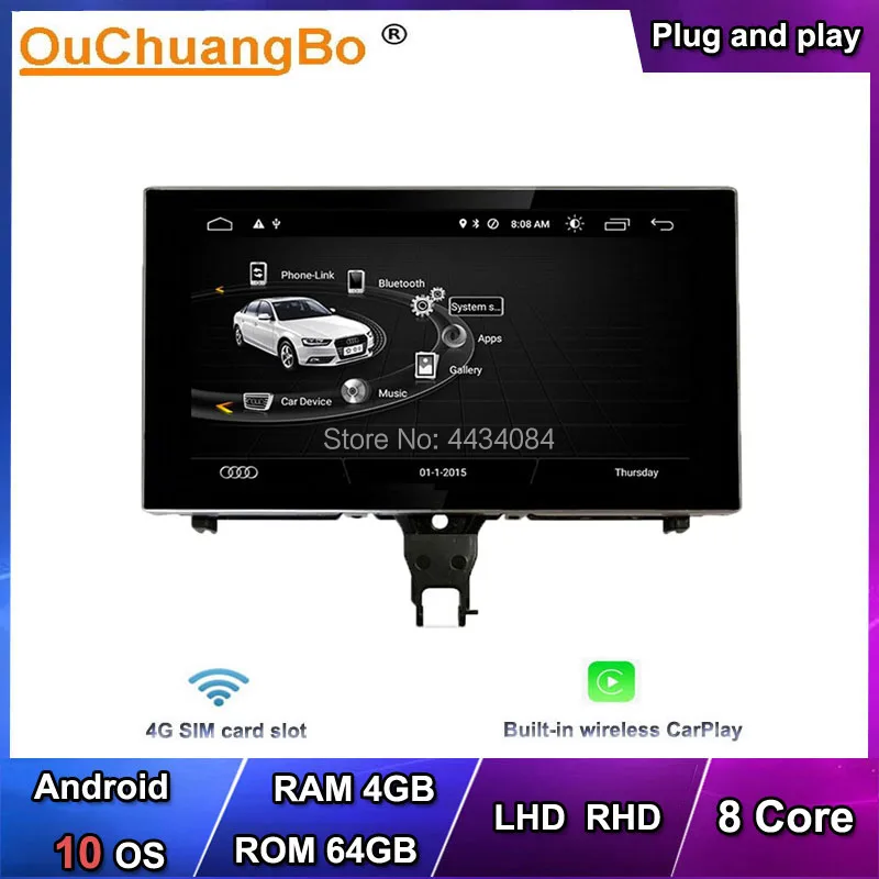 Ouchuangbo 4G радио автомобиль GPS мультимедийный плеер андроид 10 для Audi A6 S6 A7 C7 RS7 2012 2018 MMI
