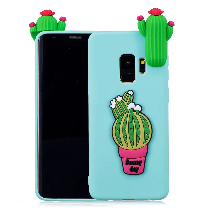 Мягкий 3D чехол с единорогом пандой КАКТУСОМ для Samsung Note10 S8 S9 S10 S20 Plus Ultra S7 Edge A10 A20 A20E
