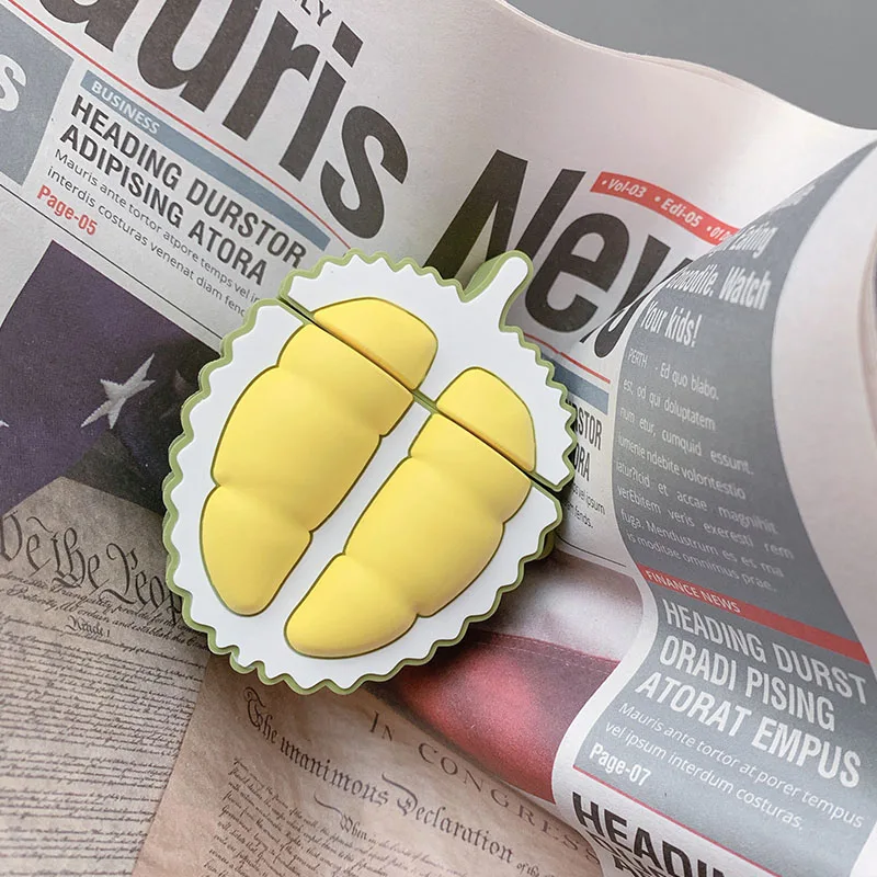 Чехол для наушников Durian для Apple Airpods 2 1 Air Pods, чехол, милый чехол для наушников AirPod, силиконовый защитный чехол для гарнитуры