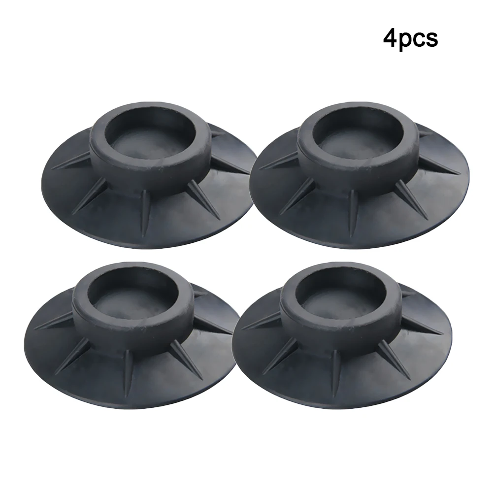 

4Pcs Mat Shock Proof Elasticity Feet Pads Protectors Anti Vibration Floor Rubber Universal Black Washing Machine Furniture