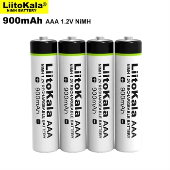 

4PCS Original LiitoKala 1.2V AAA 900mAh NiMH Rechargeable Battery for Flashlight, Toys,Remote control