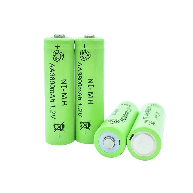 2 шт. AA 3800mAh+ 2 шт. AAA 1800mAh 1,2 V Ni-MH аккумуляторы подходят для большинства электронных продуктов, таких как игрушки Mp3/Mp4