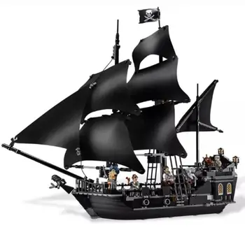 

hot The Black Pearl Queen Anne's Revenge Ship Boat Model Kit Building Block Moc Compatible Lepining Pirates The Caribbean
