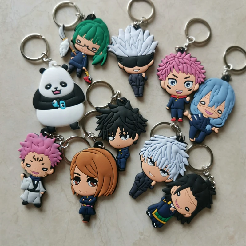 Anime Jujutsu Kaisen Copslay Soft Keychain Gojo Itadori Kugisaki 