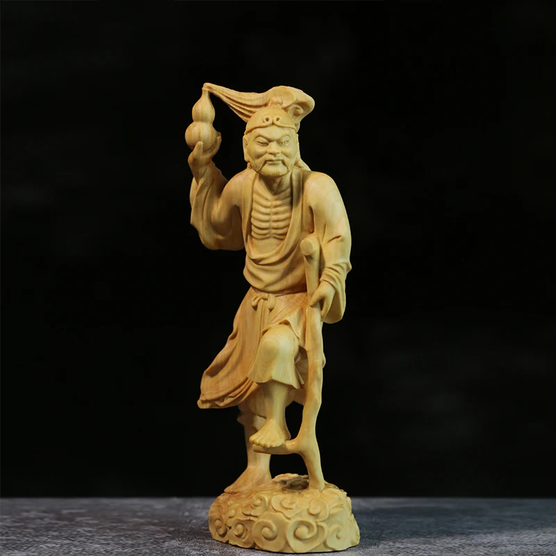 Exquisite Wooden Eight Immortals Crossing the Sea Sculpture, Handcrafted Daoist Figures for Longevity and Home Decoration 2