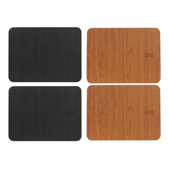 

Wireless Charging Mouse Mat,(30 x 22cm) Professional Gaming Soft Mouse Mat, Wood Grain Non-Slip Keyboard Mat,10W