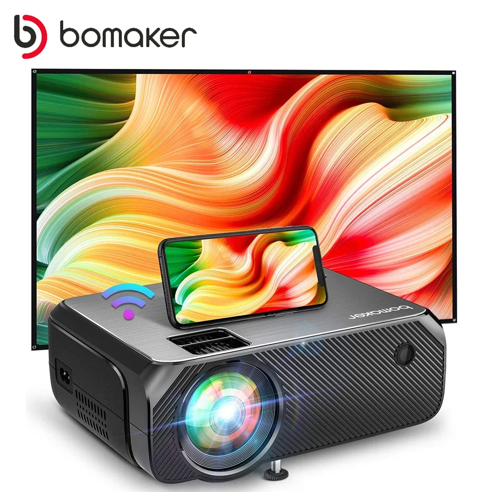BOMAKER GC355 LED Projector Android 10.0 WIFI Full HD 1080P 300 inch Big Screen Proyector Home Theater Smart Video Projector|Conference System| - AliExpress