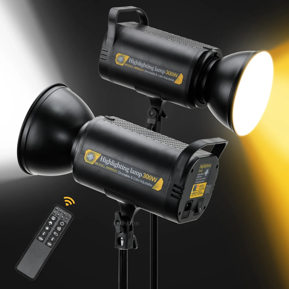 

COB LED Video Light Photography Lighting 3200K-5700K CRI 96 With Wireless Controller For Youtube Makeup VK Live Stream Studio
