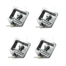 

4pcs Stainless Steel T-Handle Lock Door Latch with Keys Tool Box for RV Trailer Truck Camper